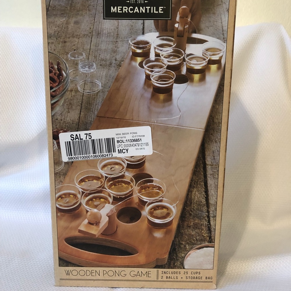Wooden pong game.